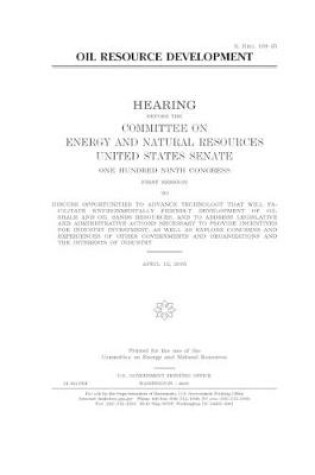 Cover of Oil resource development