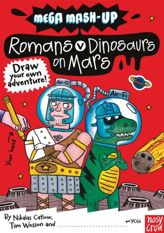 Book cover for Romans vs. Dinosaurs on Mars