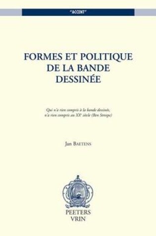 Cover of Formes Et Politique De La Bande Dessinee