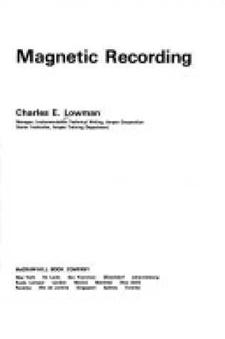 Cover of Magnetic Recording