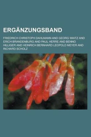 Cover of Erganzungsband