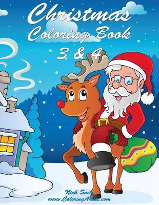 Book cover for Christmas Coloring Book 3 & 4