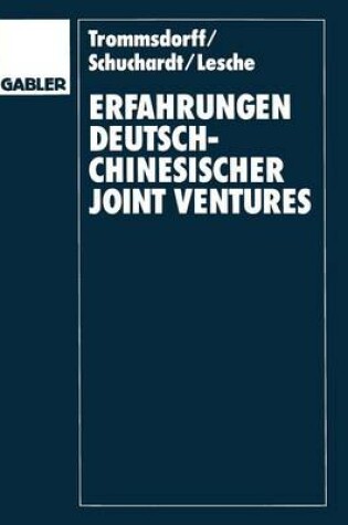 Cover of Erfahrungen deutsch-chinesischer Joint Ventures