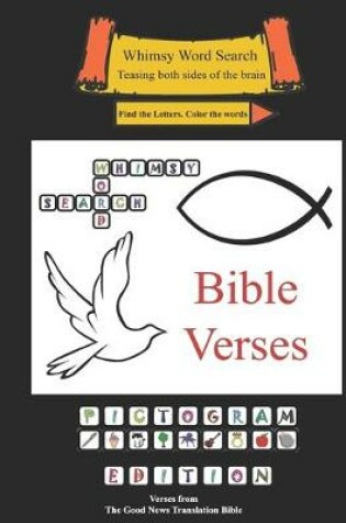 Cover of Whimsy Word Search Coloring Book, Bible Verses, Calendar, Pictograms