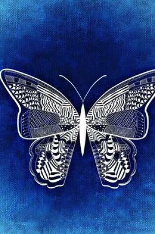 Cover of Cool Abstract Butterfly Drawing on Blue