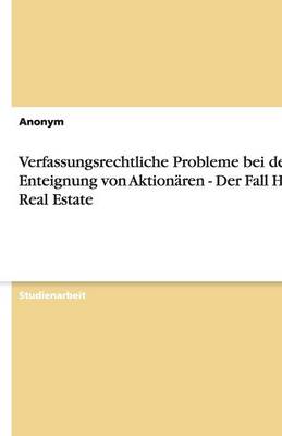 Book cover for Verfassungsrechtliche Probleme Bei Der Enteignung Von Aktionaren - Der Fall Hypo Real Estate