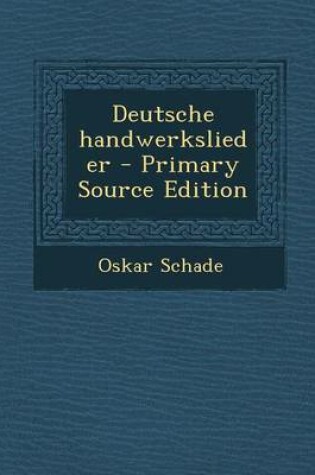 Cover of Deutsche Handwerkslieder