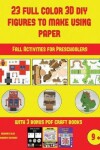 Book cover for Fall Activities for Preschoolers (23 Full Color 3D Figures to Make Using Paper)
