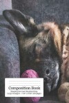 Book cover for Composition Book Sleeping German Shepherd Dog - Large Hexagon