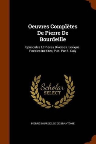 Cover of Oeuvres Completes de Pierre de Bourdeille