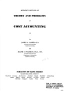 Book cover for Schaum's Outline of Theory and Problems of Cost Accounting