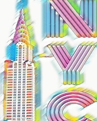 Book cover for Rainbow Chrysler Building Writing Drawing Journal