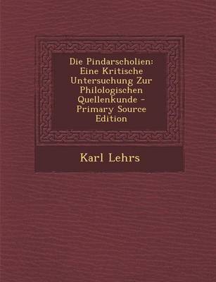 Book cover for Die Pindarscholien