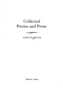 Book cover for Collected Poems and Prose