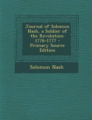 Book cover for Journal of Solomon Nash, a Soldier of the Revolution