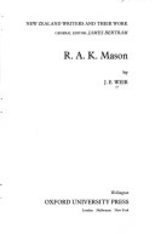 Cover of R.A.K.Mason