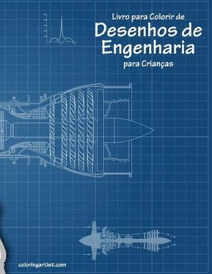 Cover of Livro para Colorir de Desenhos de Engenharia para Crianças