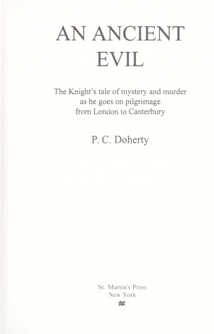 Book cover for An Ancient Evil