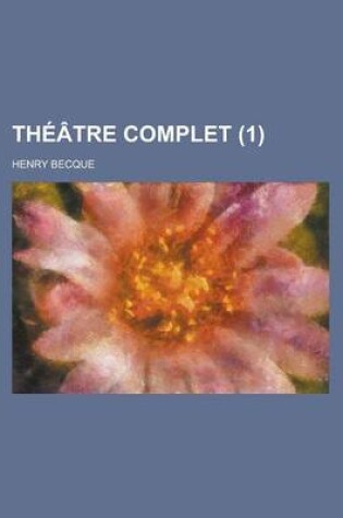 Cover of Theatre Complet (1 )