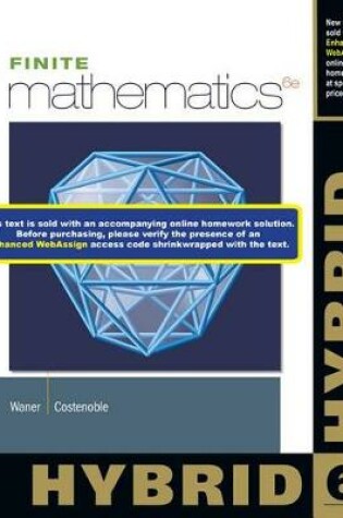 Cover of Finite Mathematics, Hybrid (with Enhanced WebAssign with eBook LOE  Printed Access Card for One-Term Math and Science)