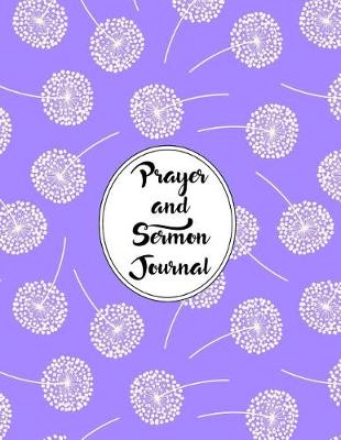 Cover of Prayer and Sermon Journal Notebook Dandelions Pattern 5