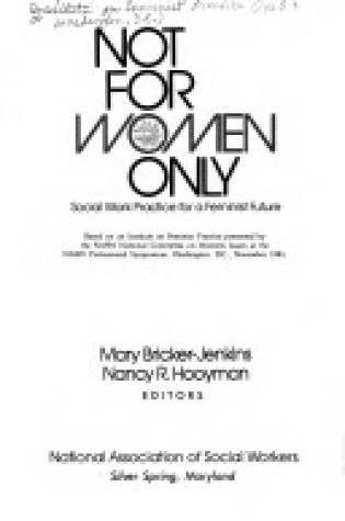 Cover of Not for Women Only