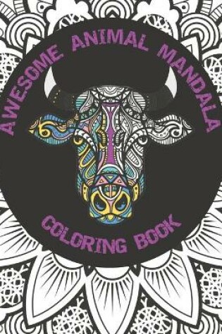 Cover of Awesome Animal Mandala Coloring Book