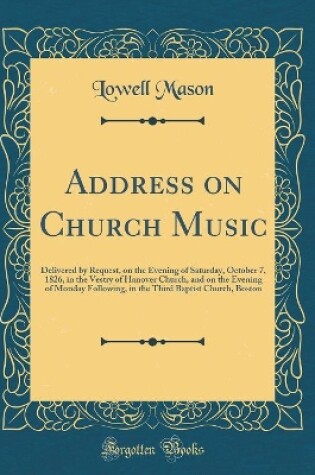Cover of Address on Church Music