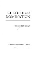 Book cover for Culture and Domination