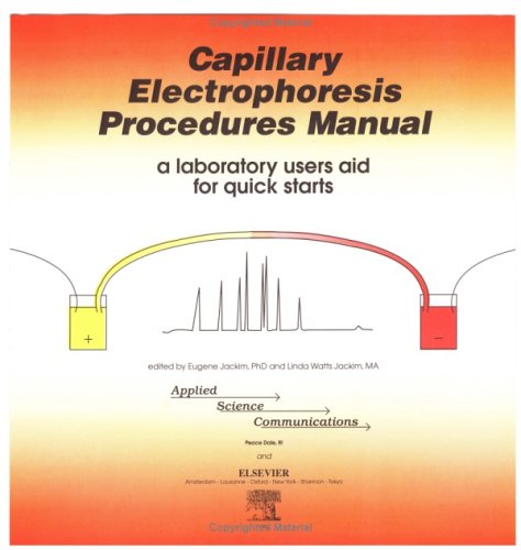 Book cover for Capillary Electrophoresis Procedures Manual