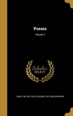 Book cover for Poems; Volume 1