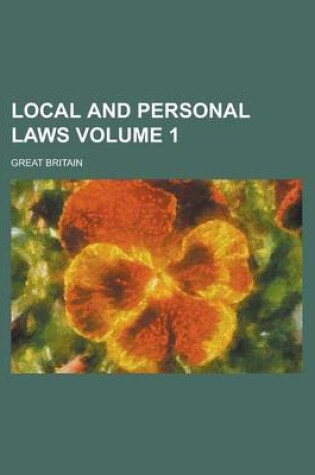 Cover of Local and Personal Laws Volume 1