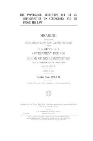 Cover of The Paperwork Reduction Act at 25