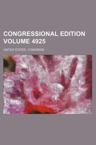 Cover of Congressional Edition Volume 4925