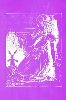 Book cover for Alice in Wonderland Pastel Chalkboard Journal - Alice and The White Rabbit (Purple)