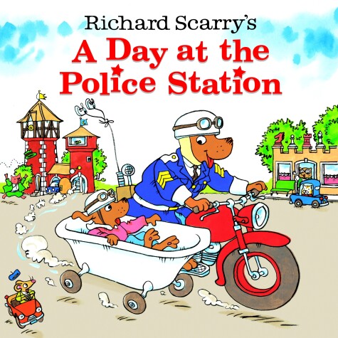 Book cover for Richard Scarry's A Day at the Police Station