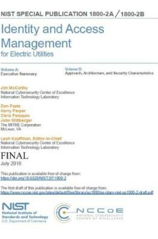 Cover of Identity and Access Management for Electric Utilities NIST SP 1800-2a + 2b