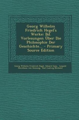 Cover of Georg Wilhelm Friedrich Hegel's Werke