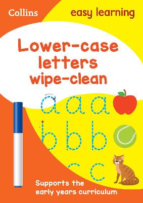 Book cover for Lower Case Letters Age 3-5 Wipe Clean Activity Book
