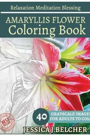 Cover of Amaryllis Flower Coloring Book for Adults Relaxation Meditation Blessing