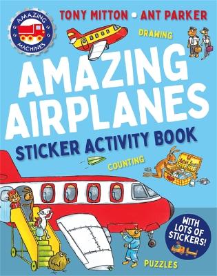 Book cover for Amazing Machines Amazing Airplanes Sticker Activity Book