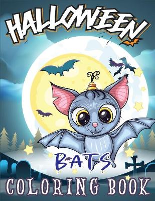 Book cover for Halloween Bats Coloring Book