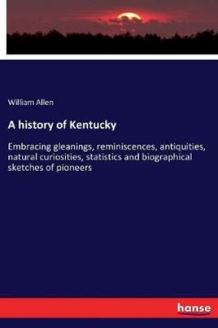 Cover of A history of Kentucky