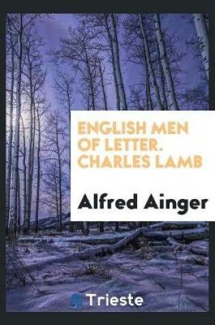 Cover of English Men of Letter. Charles Lamb