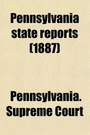 Cover of Pennsylvania State Reports (Volume 109)