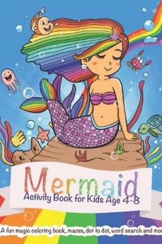 Cover of Mermaid Activity Book for Kids ages 4-8