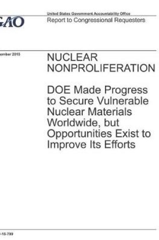 Cover of Nuclear Nonproliferation