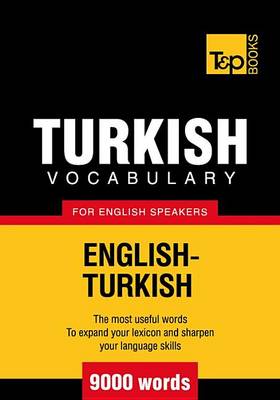 Book cover for Turkish Vocabulary for English Speakers - English-Turkish - 9000 Words