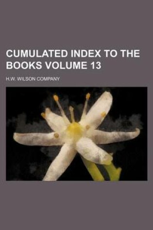 Cover of Cumulated Index to the Books Volume 13