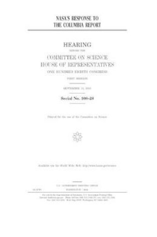 Cover of NASA's response to the Columbia report